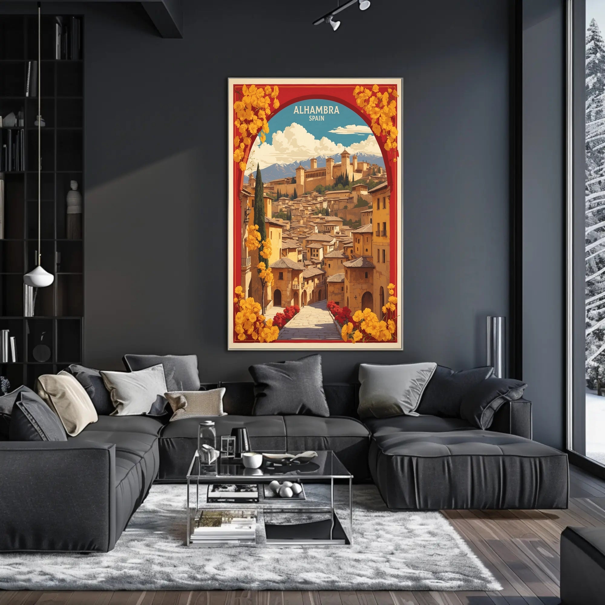Alhambra Vintage Travel Poster: Romantic Spanish Landscape PosterGoat