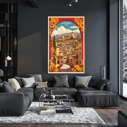 Alhambra Vintage Travel Poster: Romantic Spanish Landscape PosterGoat