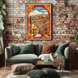 Alhambra Vintage Travel Poster: Romantic Spanish Landscape PosterGoat