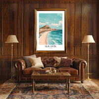 Alicante Coastal Scene Travel Poster PosterGoat