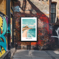 Alicante Coastal Scene Travel Poster PosterGoat