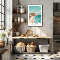 Alicante Coastal Scene Travel Poster PosterGoat