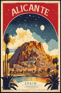 Alicante Vintage Travel Vibe Cityscape Travel Poster PosterGoat