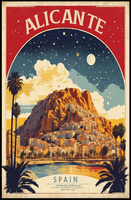 Alicante Vintage Travel Vibe Cityscape Travel Poster PosterGoat