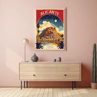 Alicante Vintage Travel Vibe Cityscape Travel Poster PosterGoat