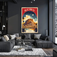 Alicante Vintage Travel Vibe Cityscape Travel Poster PosterGoat