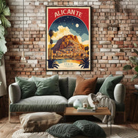 Alicante Vintage Travel Vibe Cityscape Travel Poster PosterGoat
