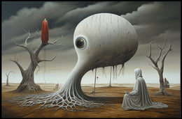 Alien Encounter: Surreal Futuristic Sci-Fi Poster PosterGoat