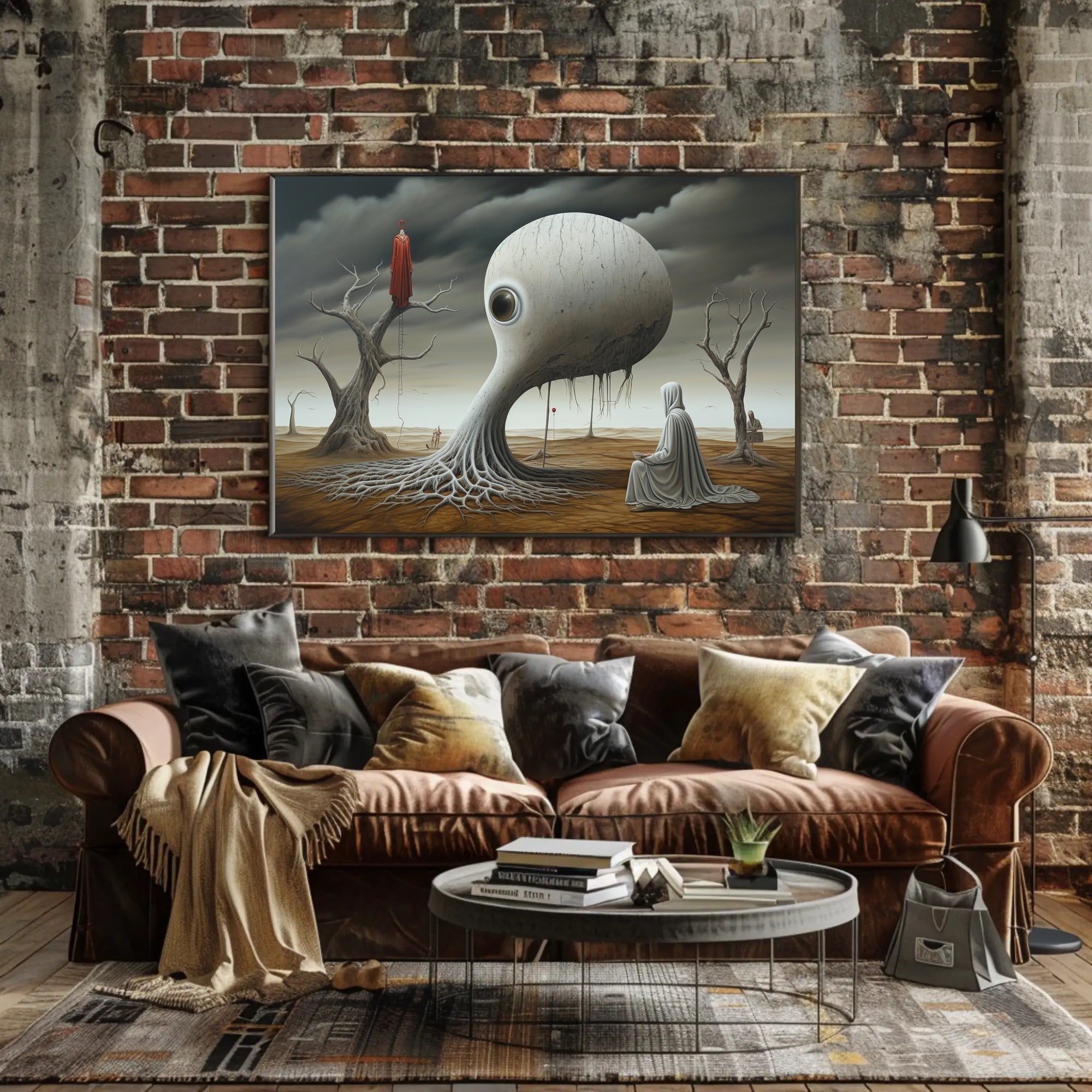 Alien Encounter: Surreal Futuristic Sci-Fi Poster PosterGoat