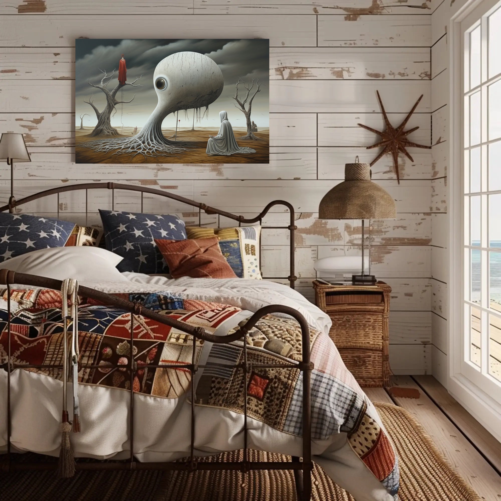 Alien Encounter: Surreal Futuristic Sci-Fi Poster PosterGoat