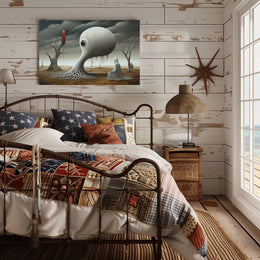 Alien Encounter: Surreal Futuristic Sci-Fi Poster PosterGoat