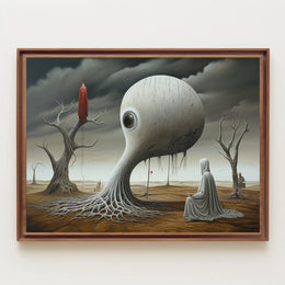 Alien Encounter: Surreal Futuristic Sci-Fi Poster PosterGoat