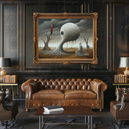 Alien Encounter: Surreal Futuristic Sci-Fi Poster PosterGoat