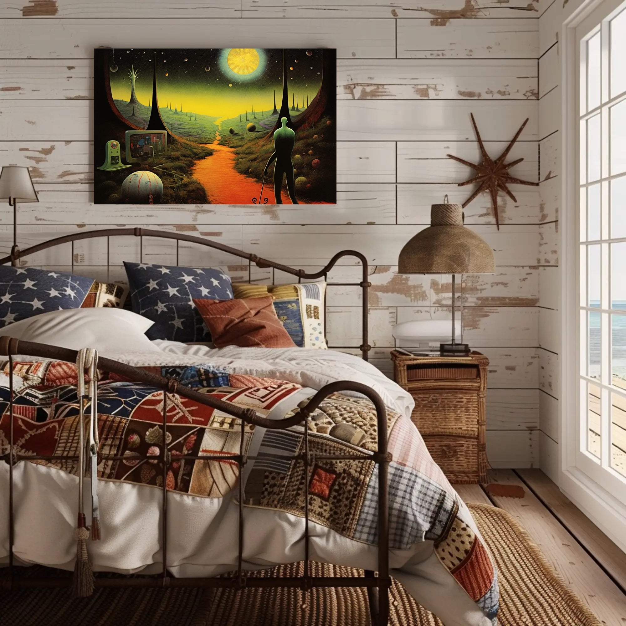 Alien Planet Explorer Poster: Futuristic Sci-Fi Poster PosterGoat