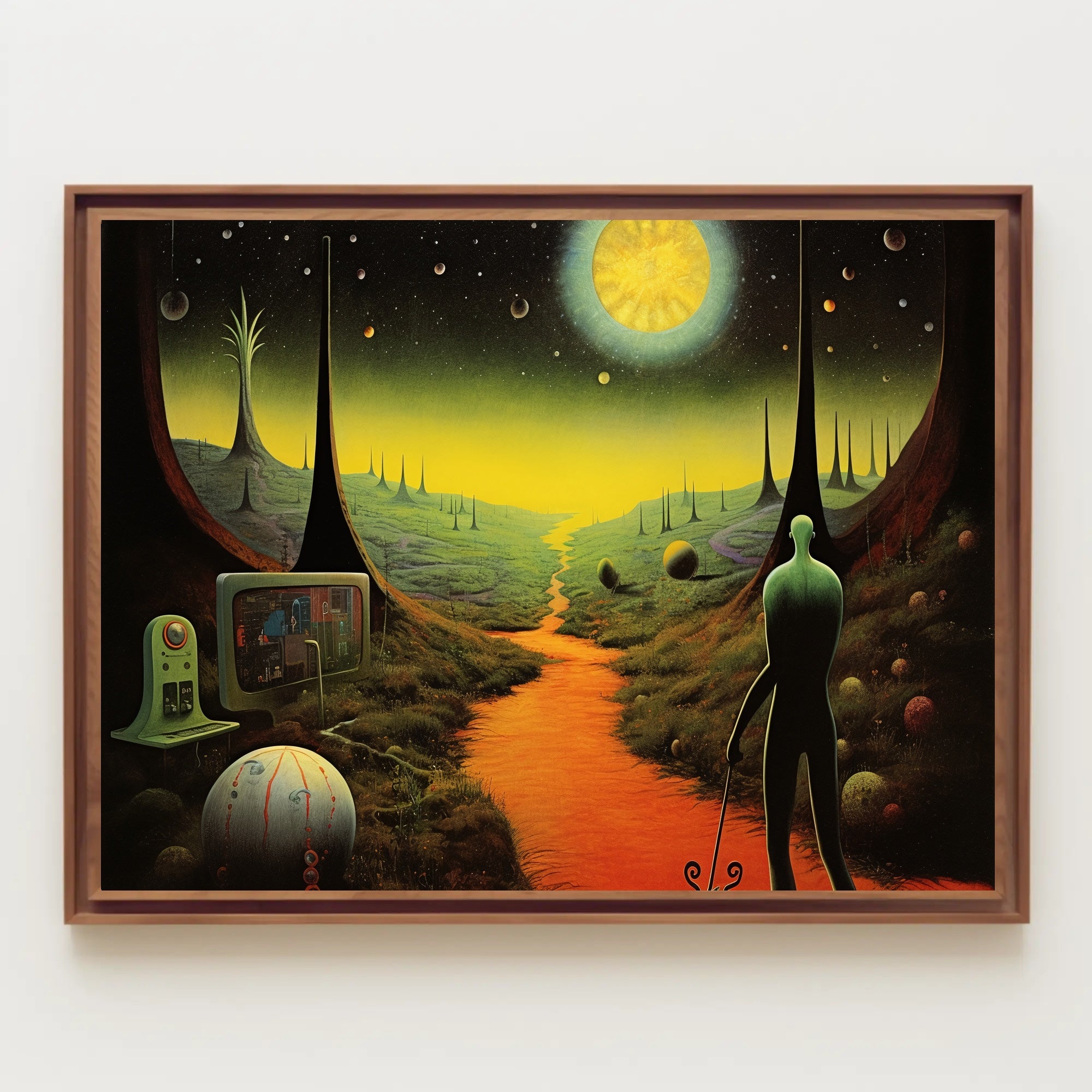 Alien Planet Explorer Poster: Futuristic Sci-Fi Poster PosterGoat