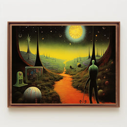 Alien Planet Explorer Poster: Futuristic Sci-Fi Poster PosterGoat