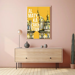 Almaty Kazakhstan Architectural Celebration Travel Poster PosterGoat