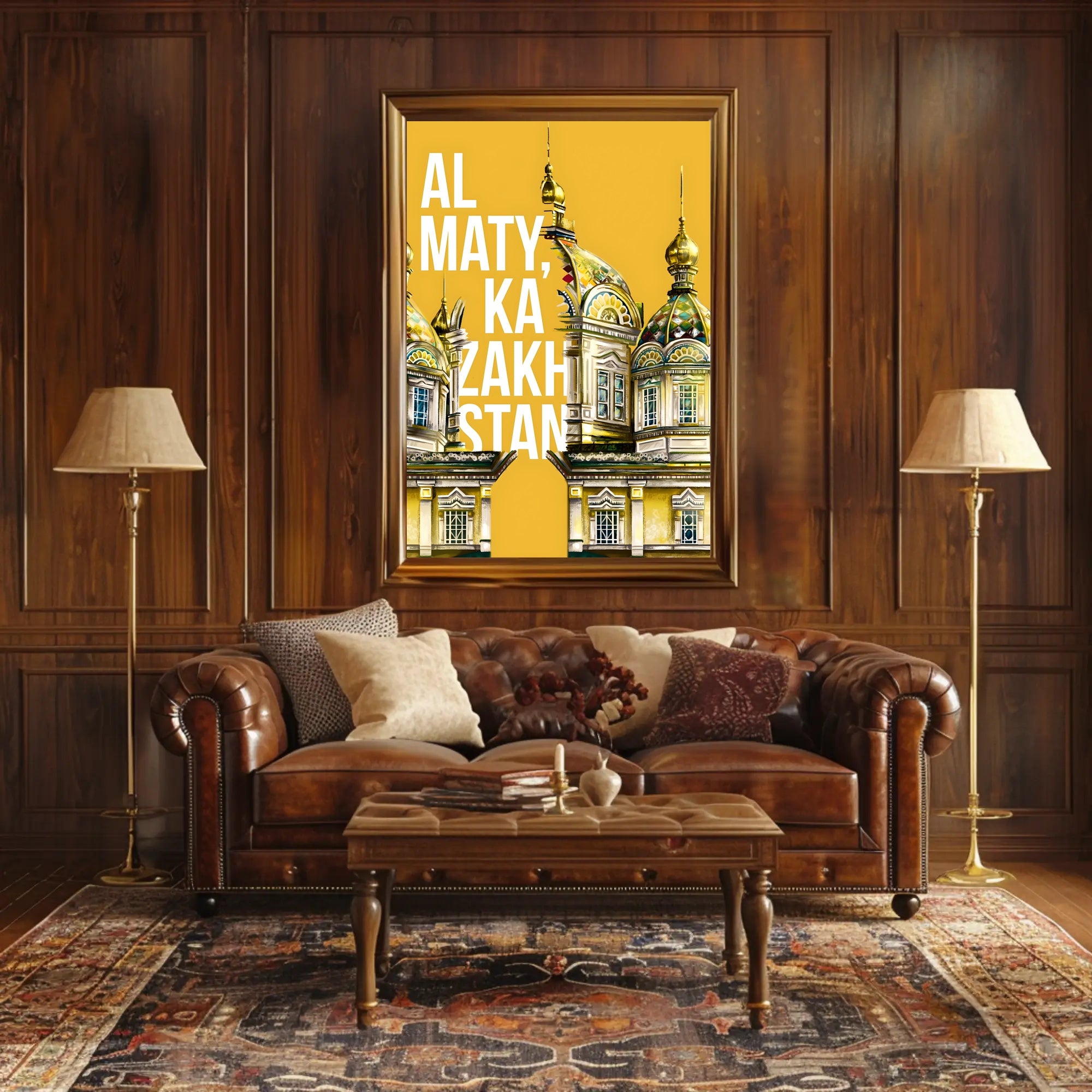 Almaty Kazakhstan Architectural Celebration Travel Poster PosterGoat