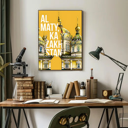 Almaty Kazakhstan Architectural Celebration Travel Poster PosterGoat