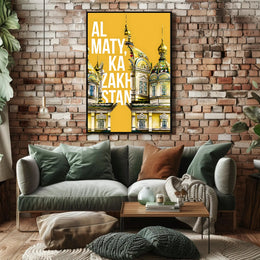 Almaty Kazakhstan Architectural Celebration Travel Poster PosterGoat