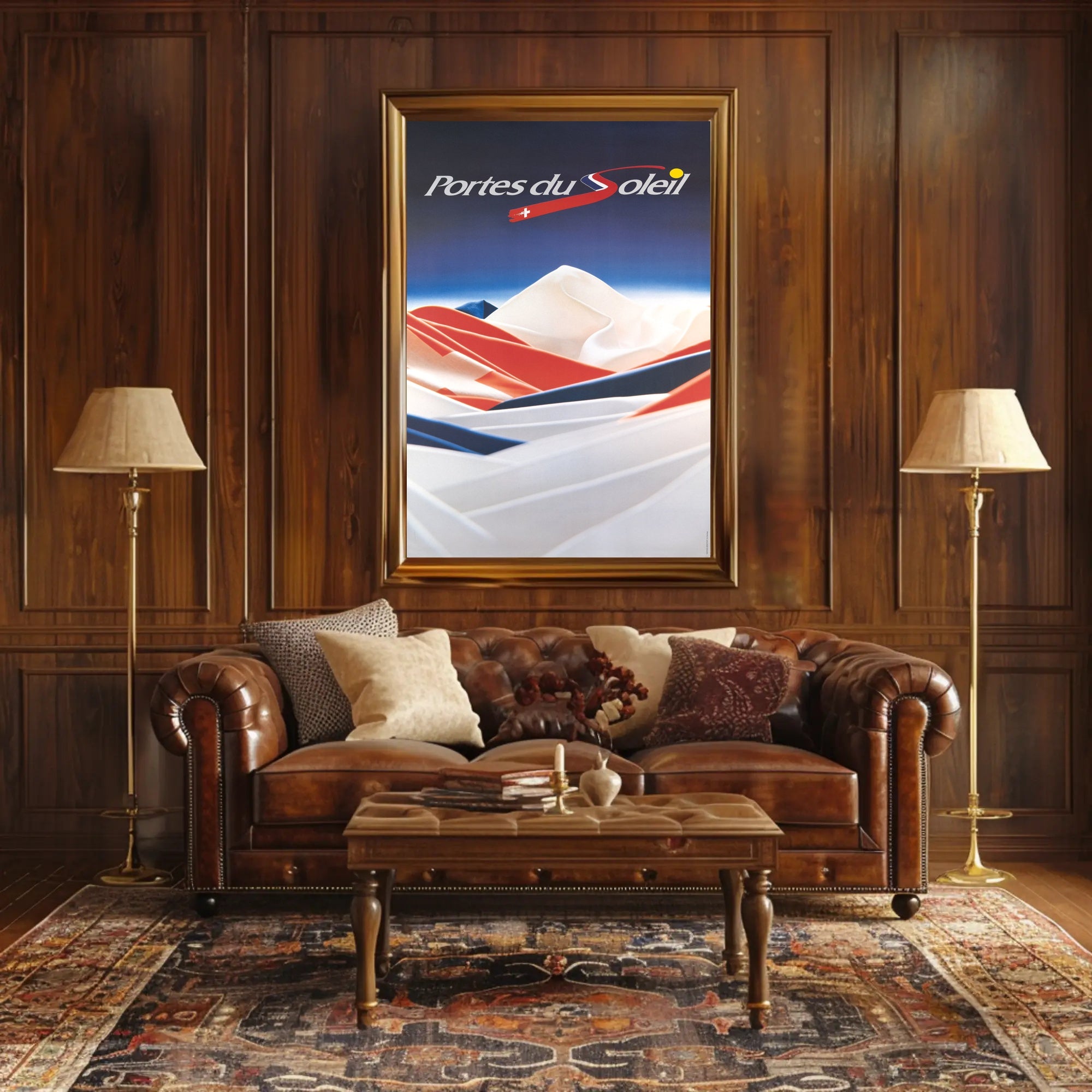 Alpine Adventure Ski Art: Abstract or Artistic Poster PosterGoat