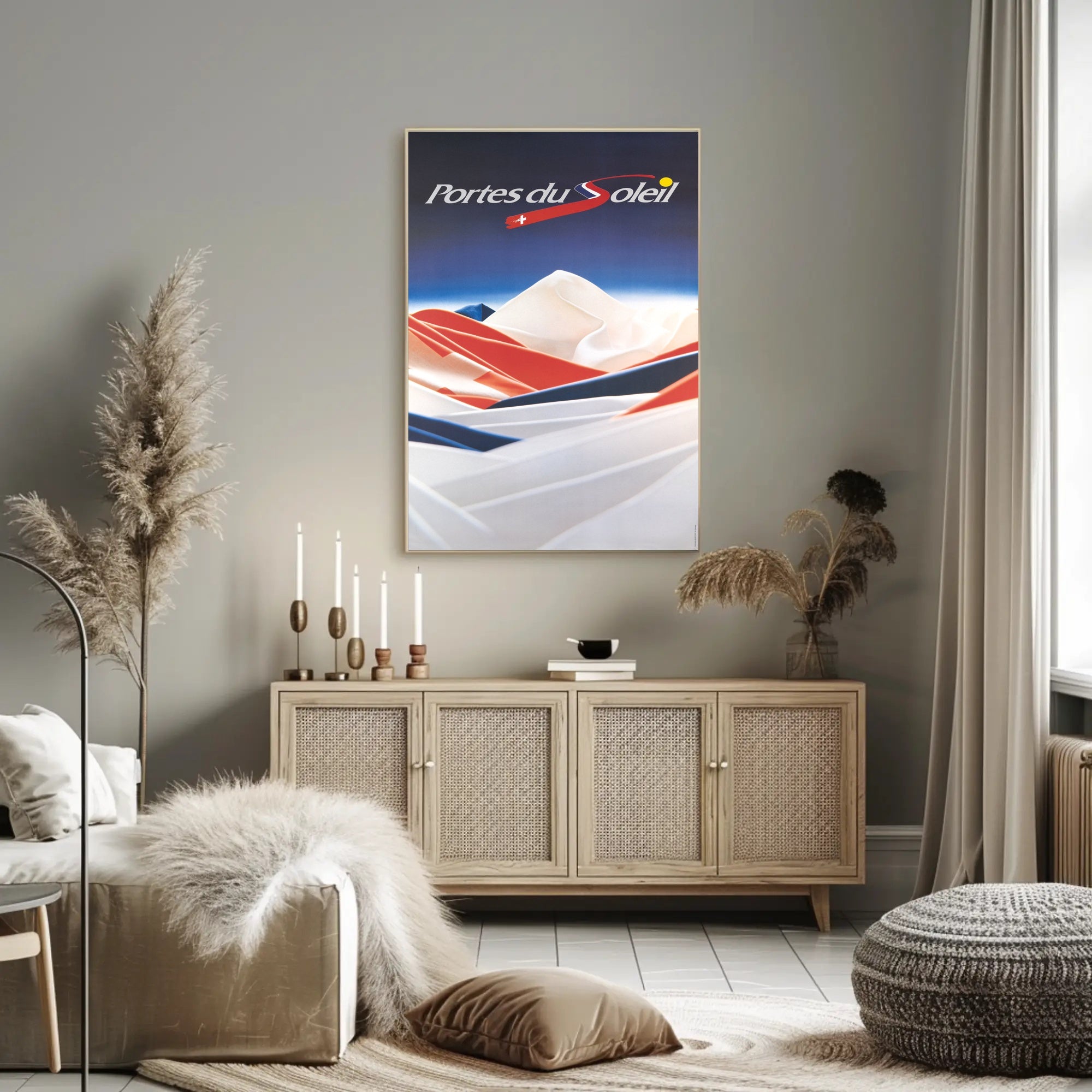 Alpine Adventure Ski Art: Abstract or Artistic Poster PosterGoat