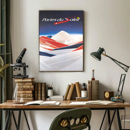 Alpine Adventure Ski Art: Abstract or Artistic Poster PosterGoat