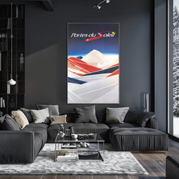 Alpine Adventure Ski Art: Abstract or Artistic Poster PosterGoat