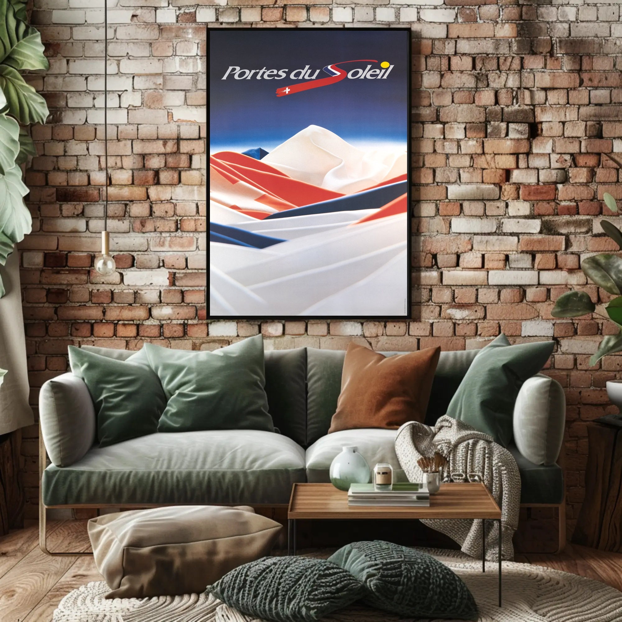 Alpine Adventure Ski Art: Abstract or Artistic Poster PosterGoat