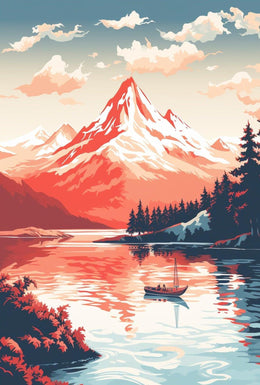 Alpine Serenity Vintage Travel Poster PosterGoat