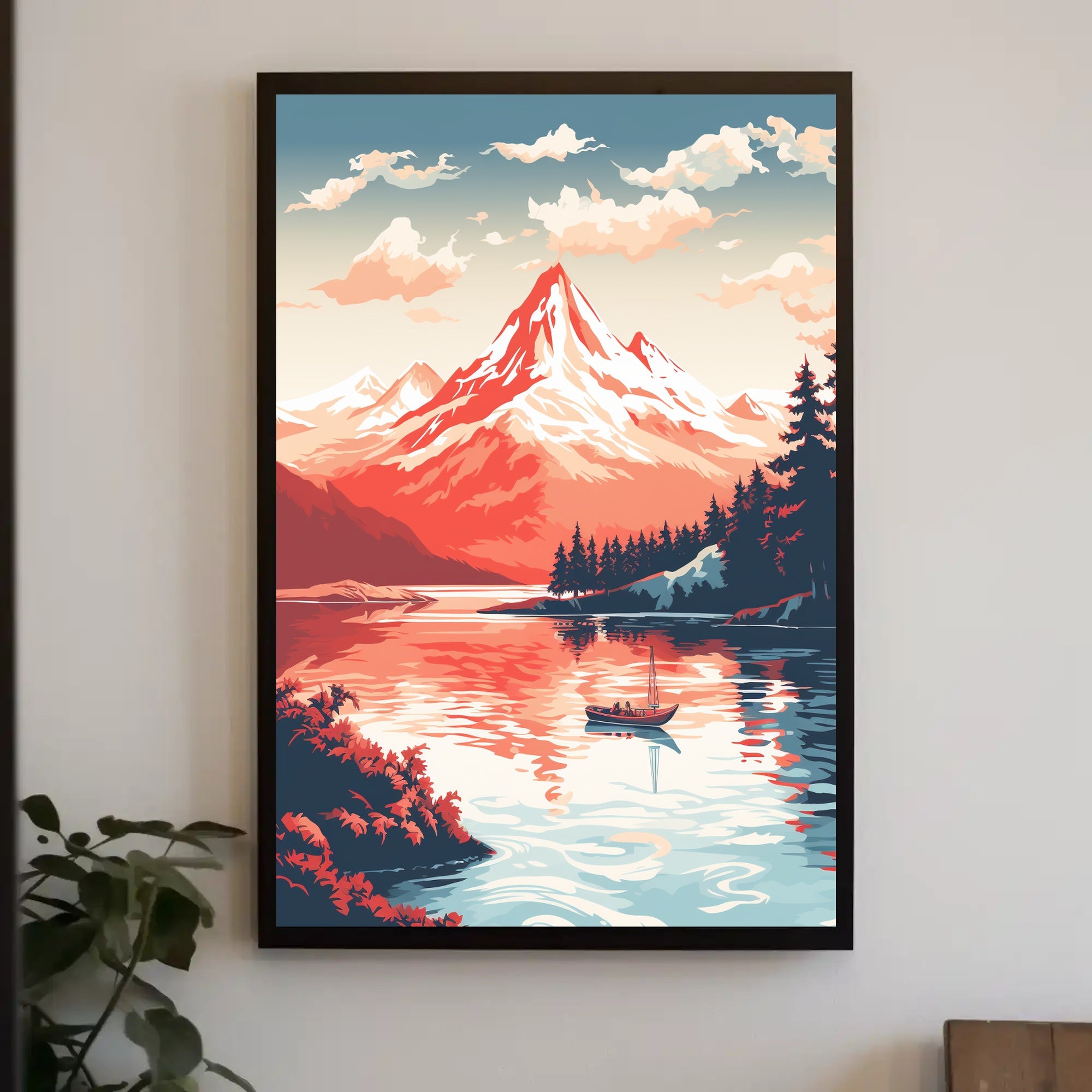 Alpine Serenity Vintage Travel Poster PosterGoat