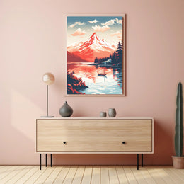 Alpine Serenity Vintage Travel Poster PosterGoat