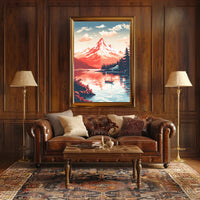 Alpine Serenity Vintage Travel Poster PosterGoat