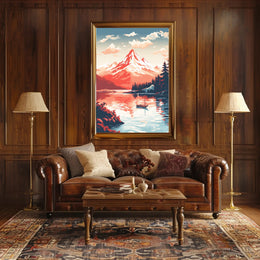 Alpine Serenity Vintage Travel Poster PosterGoat