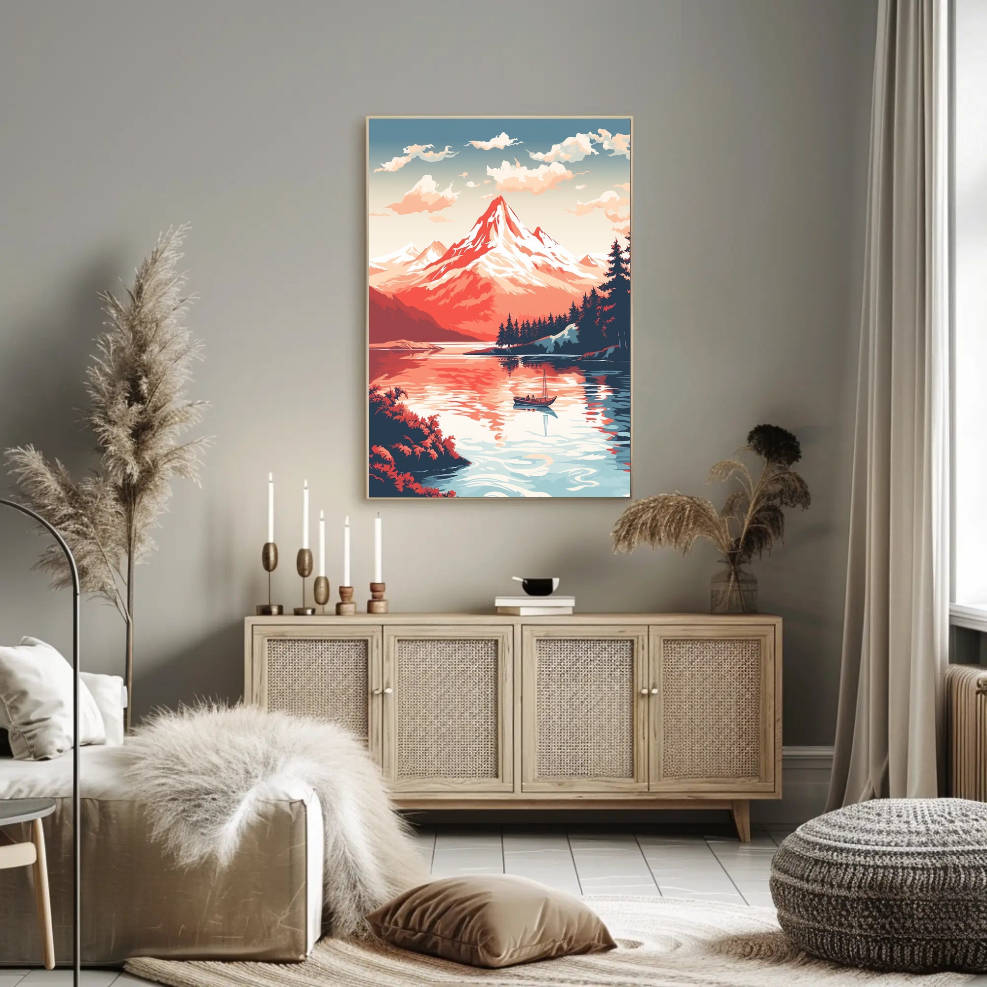Alpine Serenity Vintage Travel Poster PosterGoat