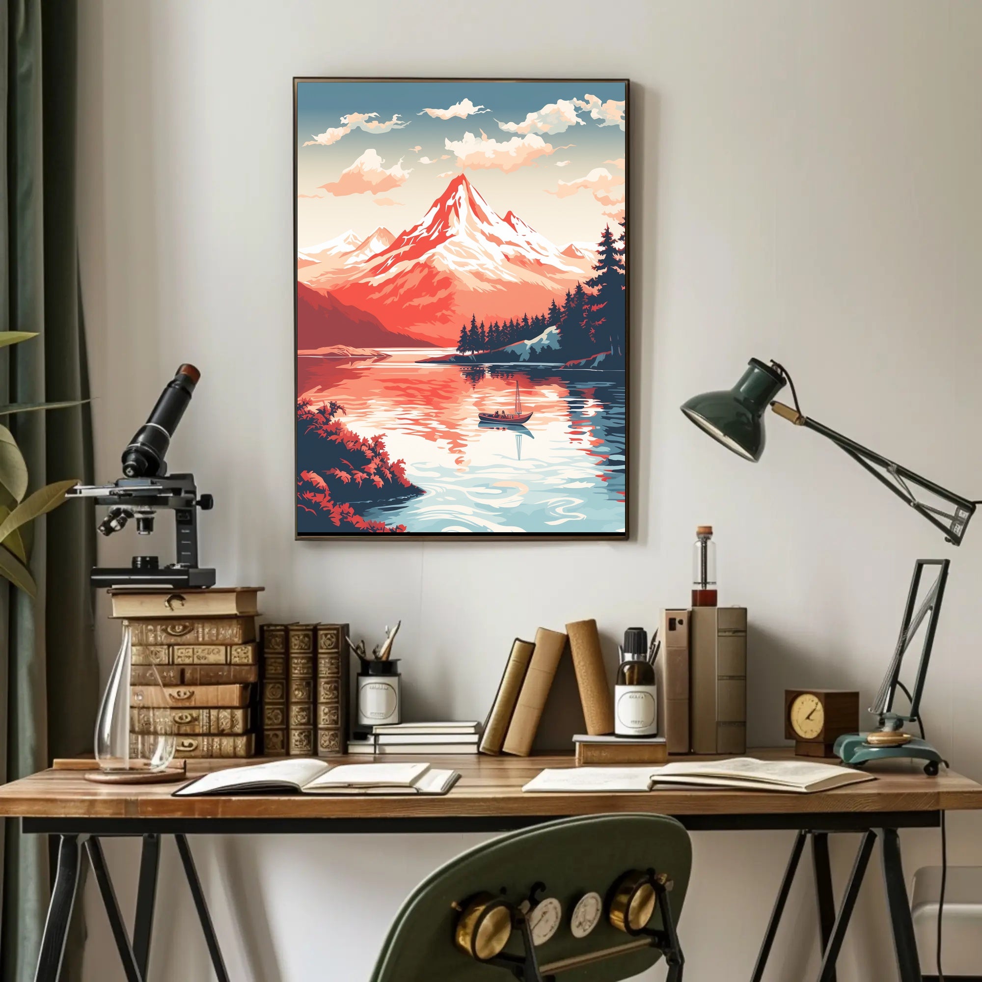 Alpine Serenity Vintage Travel Poster PosterGoat
