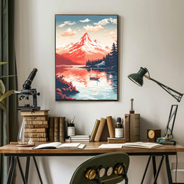Alpine Serenity Vintage Travel Poster PosterGoat