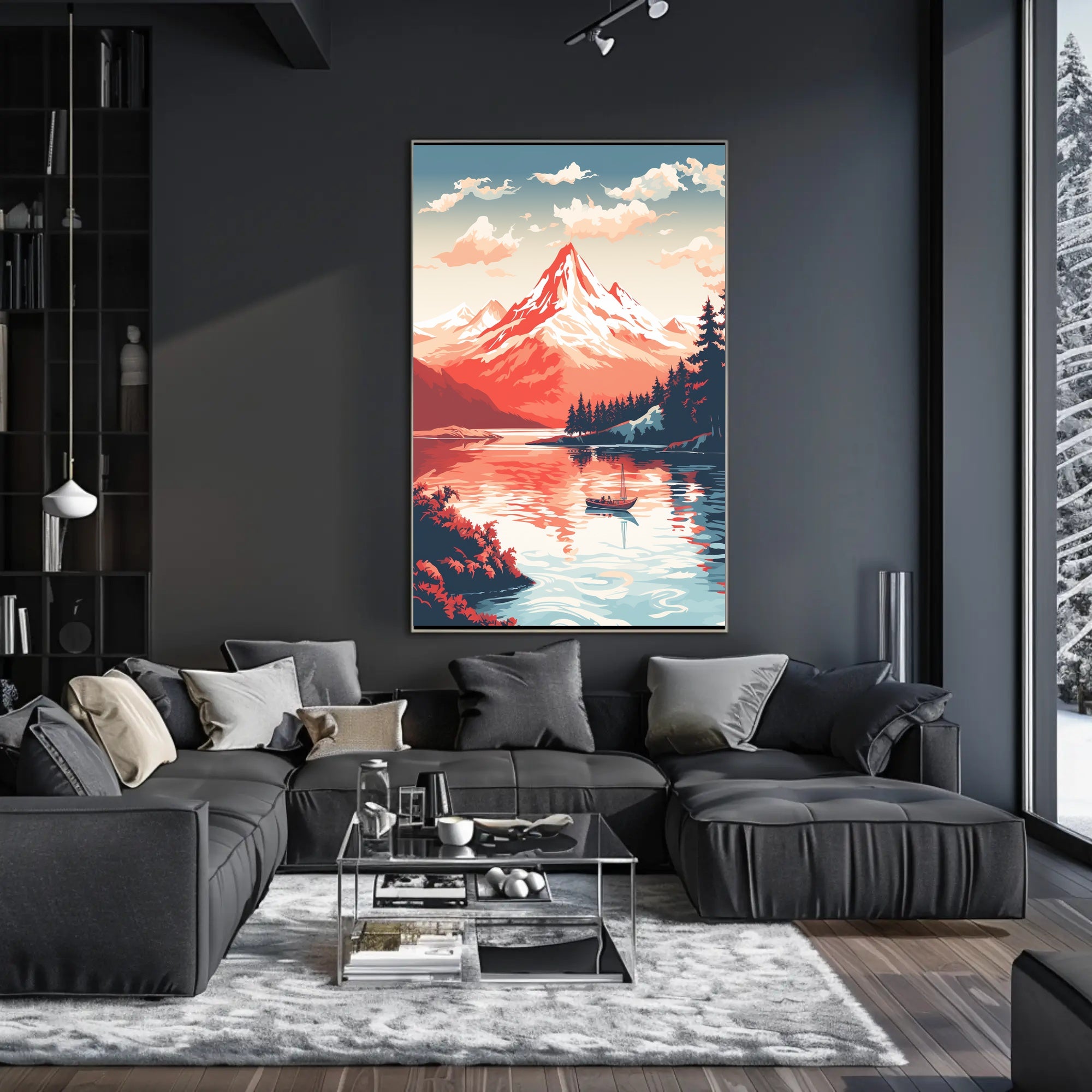 Alpine Serenity Vintage Travel Poster PosterGoat