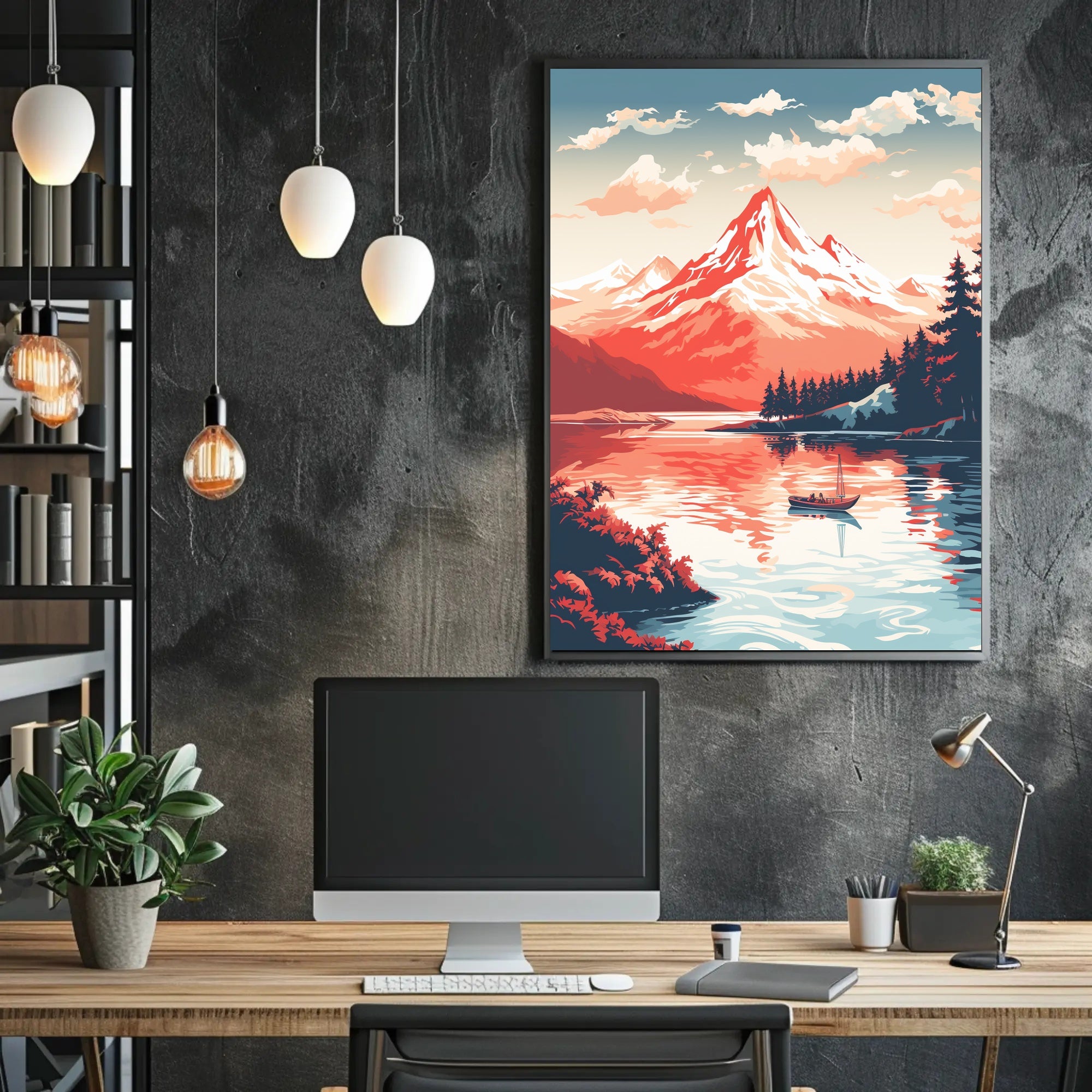 Alpine Serenity Vintage Travel Poster PosterGoat