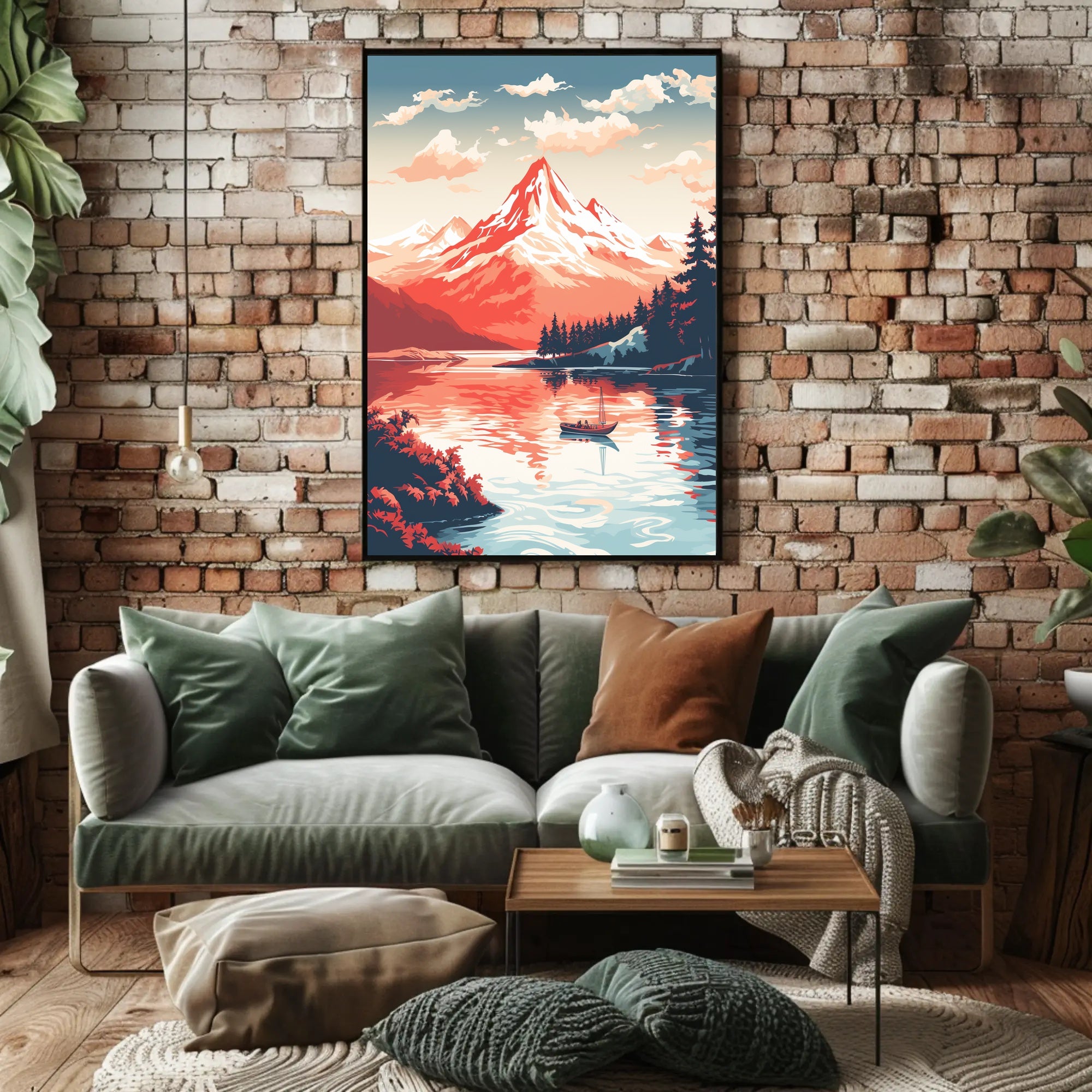Alpine Serenity Vintage Travel Poster PosterGoat