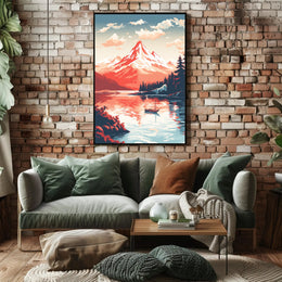 Alpine Serenity Vintage Travel Poster PosterGoat