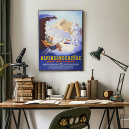 Alpine Winter Excursion Travel Poster PosterGoat