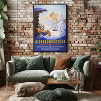 Alpine Winter Excursion Travel Poster PosterGoat