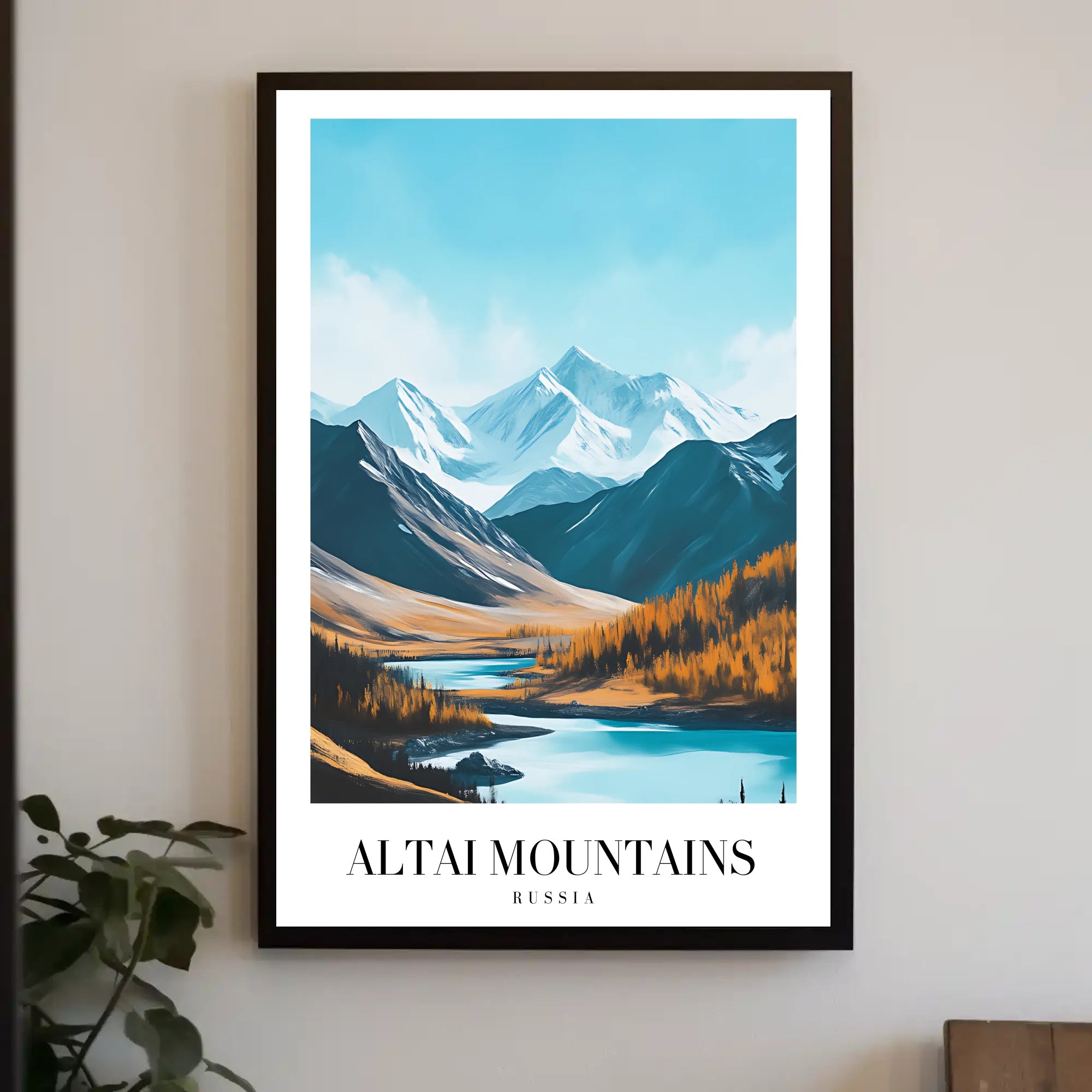 Altai Mountains Photorealistic Nature Scene Travel Poster PosterGoat