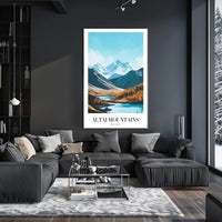 Altai Mountains Photorealistic Nature Scene Travel Poster PosterGoat
