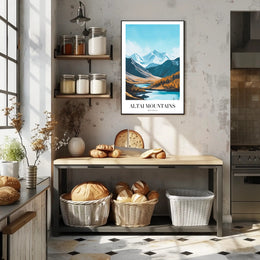 Altai Mountains Photorealistic Nature Scene Travel Poster PosterGoat