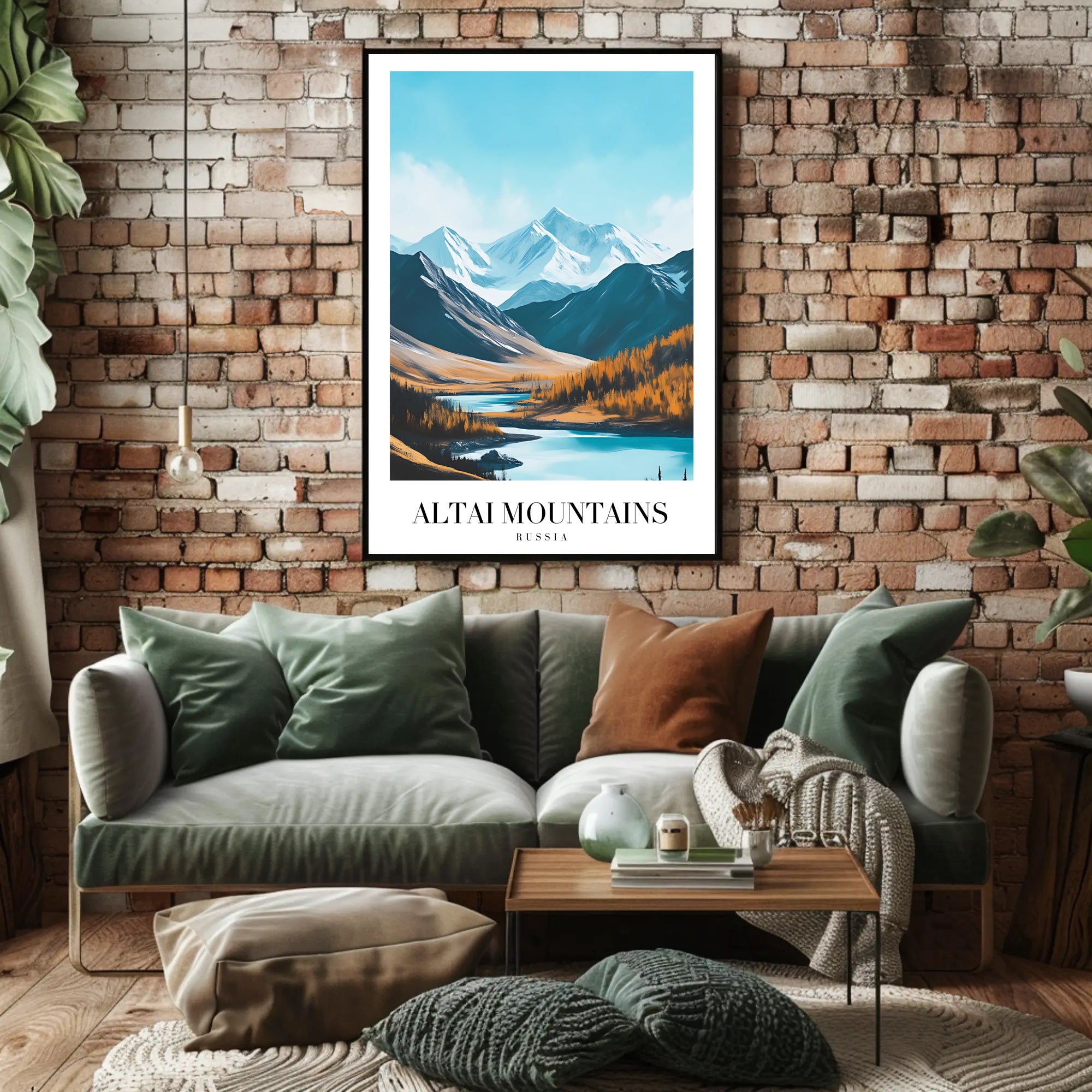 Altai Mountains Photorealistic Nature Scene Travel Poster PosterGoat