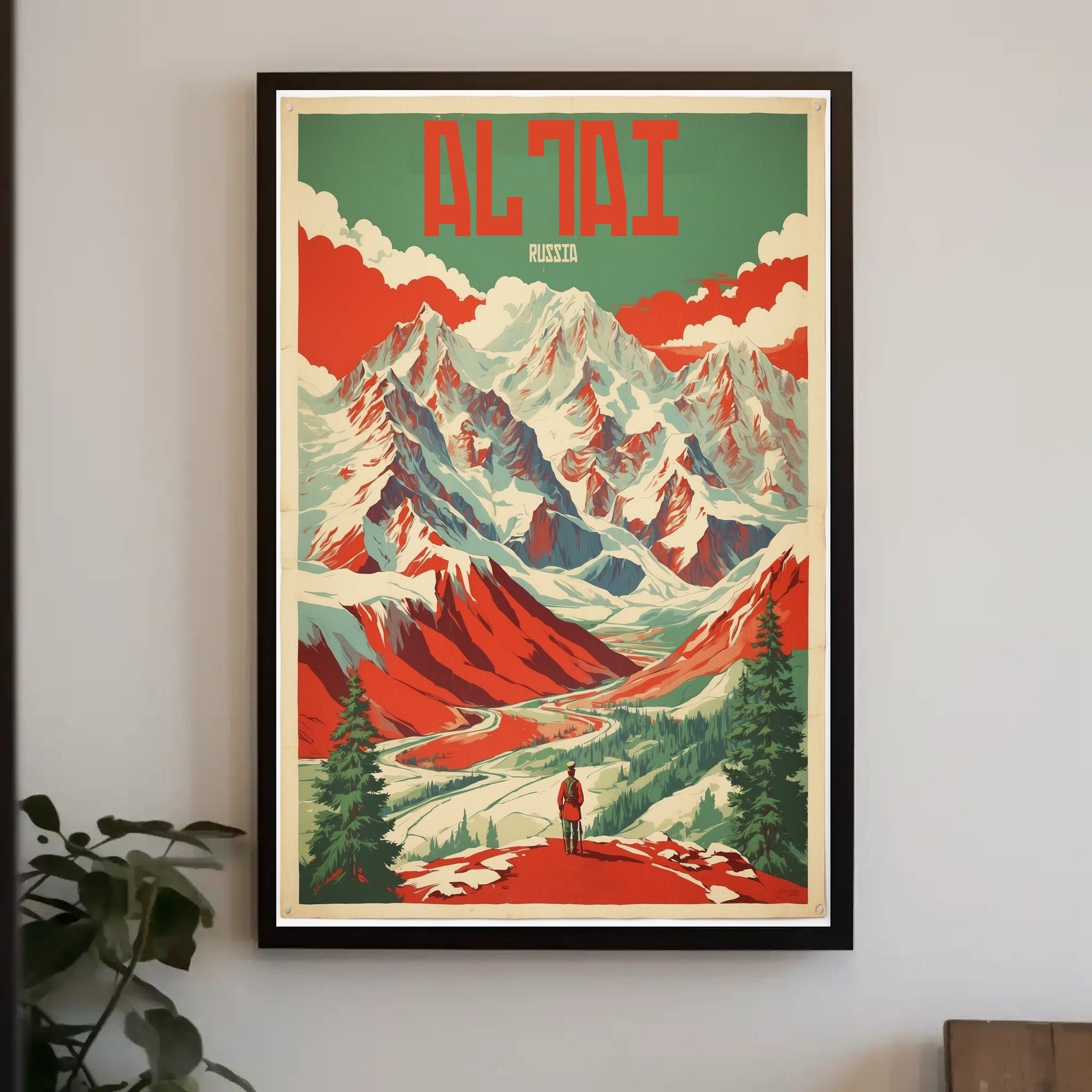 Altai Mountains Vintage Travel Poster PosterGoat