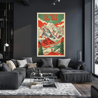 Altai Mountains Vintage Travel Poster PosterGoat