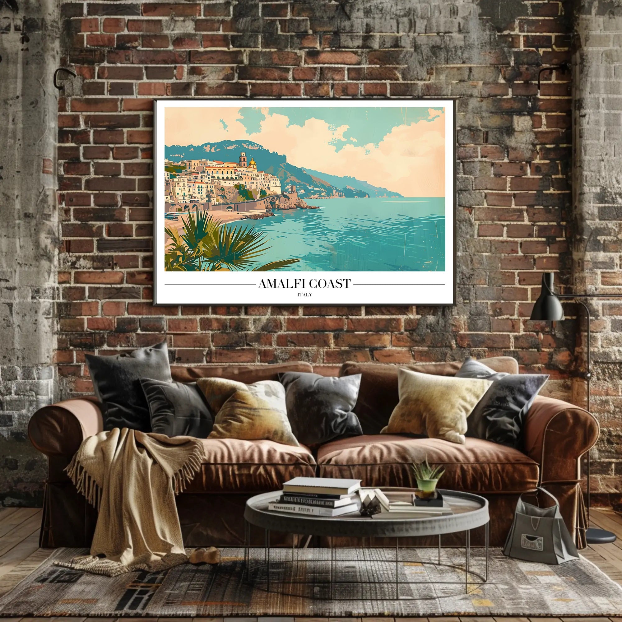 Amalfi Coast Italy Scenic Travel Poster PosterGoat